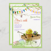 Garden Party Waterverf Kaart (Voorkant / Achterkant)