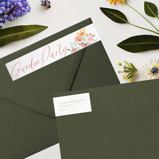 Garden Party Waterverf Wilde bloemen Birthday