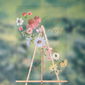 Garden Party Waterverf Wilde bloemen Birthday Acryl Bord (Neutraal)