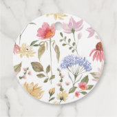 Garden Party Waterverf Wilde bloemen Birthday Bedankjes Labels (Achterkant)