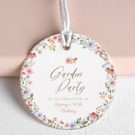 Garden Party Waterverf Wilde bloemen Birthday Bedankjes Labels