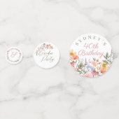 Garden Party Waterverf Wilde bloemen Birthday Confetti (Voorkanten)