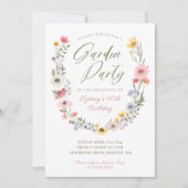 Garden Party Waterverf Wilde bloemen Birthday Kaart (Voorkant)