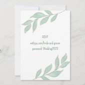 Garden Party Wedding Invite, Gardenias & Greenery Kaart (Achterkant)