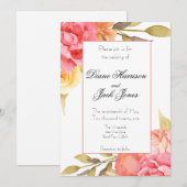 Garden Party Wedding Kaart (Voorkant / Achterkant)