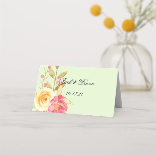 Garden Party Wedding Plaatskaartje (Achterkant)