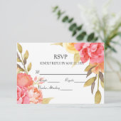 Garden Party Wedding RSVP Kaartje (Staand voorkant)