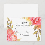 Garden Party Wedding RSVP Kaartje (Voorkant / Achterkant)