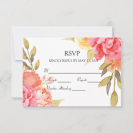 Garden Party Wedding RSVP Kaartje