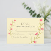 Garden Party Wedding RSVP Kaartje (Staand voorkant)
