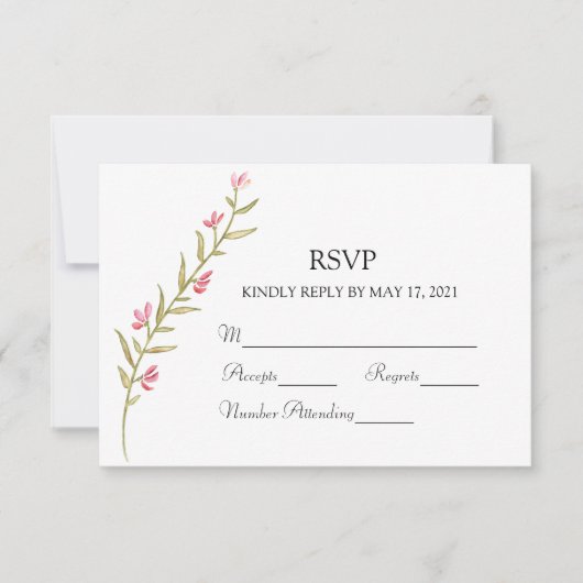 Garden Party Wedding RSVP Kaartje (Voorkant)