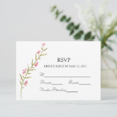 Garden Party Wedding RSVP Kaartje (Staand voorkant)