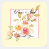 Garden Party Wedding Vierkante Sticker (Voorkant)