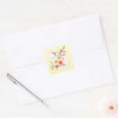 Garden Party Wedding Vierkante Sticker (Envelop)