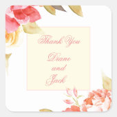 Garden Party Wedding Vierkante Sticker (Voorkant)