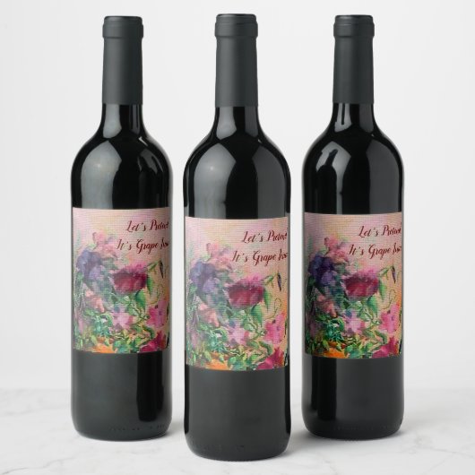 Garden Party Wijn Etiket (Flessen)