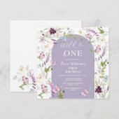 Garden Party Wildflower Wild ONE Butterfly Kaart (Voorkant / Achterkant)