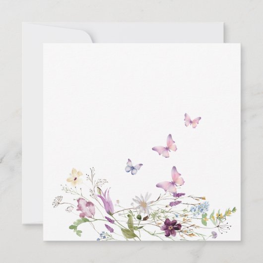 Garden Party Wildflower Wild ONE Butterfly Kaart (Achterkant)