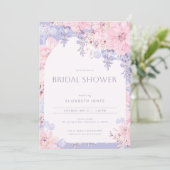 Garden Party Wisteria Bridal Shower Kaart (Staand voorkant)