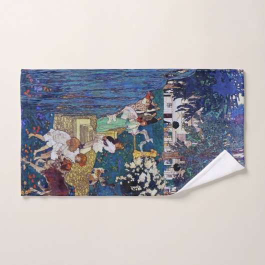 Garden Party with Dog & Cat, Jessie Willcox Smith Bad Handdoek (Handdoek)