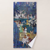 Garden Party with Dog & Cat, Jessie Willcox Smith Badhanddoek (Badhanddoek)