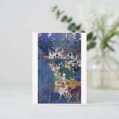 Garden Party with Dog & Cat, Jessie Willcox Smith Briefkaart (Staand voorkant)