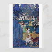 Garden Party with Dog & Cat, Jessie Willcox Smith Briefkaart (Voorkant)