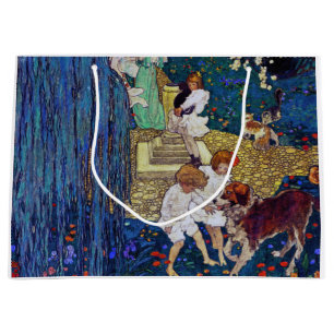 Garden Party with Dog & Cat, Jessie Willcox Smith Groot Cadeauzakje