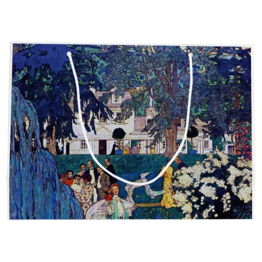 Garden Party with Dog & Cat, Jessie Willcox Smith Groot Cadeauzakje (Achterkant)