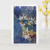 Garden Party with Dog & Cat, Jessie Willcox Smith Kaart (Gele Bloem)