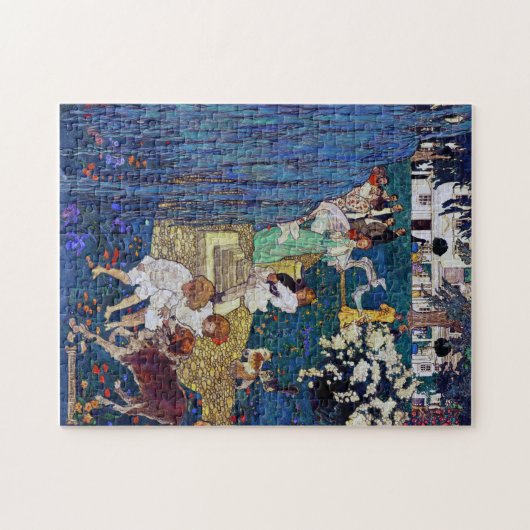 Garden Party with Dog & Cat, Jessie Willcox Smith Legpuzzel (Horizontaal)