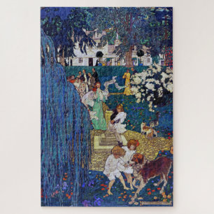 Garden Party with Dog & Cat, Jessie Willcox Smith Legpuzzel