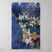 Garden Party with Dog & Cat, Jessie Willcox Smith Poster (Voorkant)