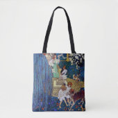 Garden Party with Dog & Cat, Jessie Willcox Smith Tote Bag (Voorkant)
