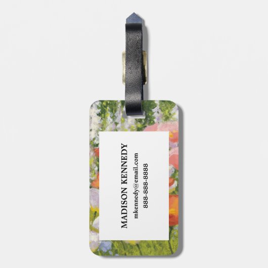 Garden Pastels Bagagelabel (Achterkant verticaal)