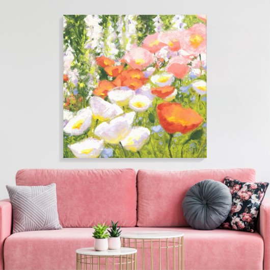 Garden Pastels Canvas Afdruk (Insitu (Woonkamer))