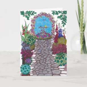 Garden Path Birthday Card Kaart