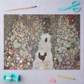Garden Path, Rooster & Chickens by Gustav Klimt Tissuepapier (Craft)
