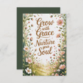 Garden Path Scene Groeien met Grace Quote (Voorkant / Achterkant)