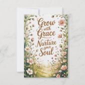 Garden Path Scene Groeien met Grace Quote Kaart (Voorkant)