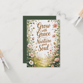 Garden Path Scene Groeien met Grace Quote Kaart
