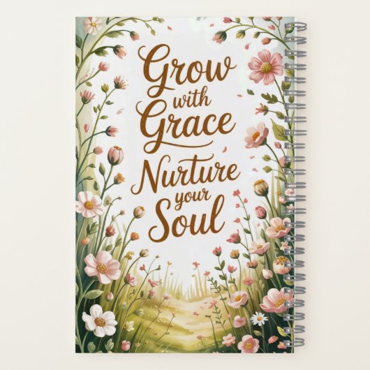 Garden Path Scene Groeien met Grace Quote Notitieboek (Achterkant)