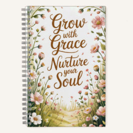 Garden Path Scene Groeien met Grace Quote Notitieboek