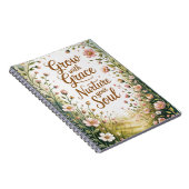 Garden Path Scene Groeien met Grace Quote Notitieboek (Rechterzijde)