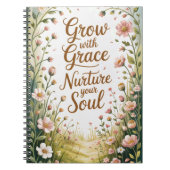 Garden Path Scene Groeien met Grace Quote Notitieboek (Voorkant)