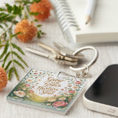 Garden Path Scene Groeien met Grace Quote Sleutelhanger (Voorkant Rechts)