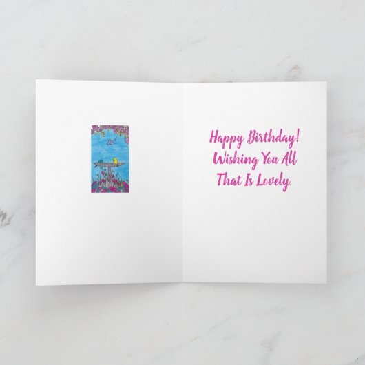 Garden Path Verjaardag Kaart (Binnen)