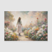 Garden Path Wanderer - Romantische Bloemen Decoupa Tissuepapier (Voorkant)