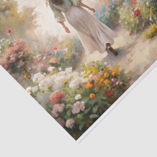 Garden Path Wanderer - Romantische Bloemen Decoupa Tissuepapier (Detail)