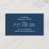 Garden Pattern - Blue Visitekaartje (Achterkant)